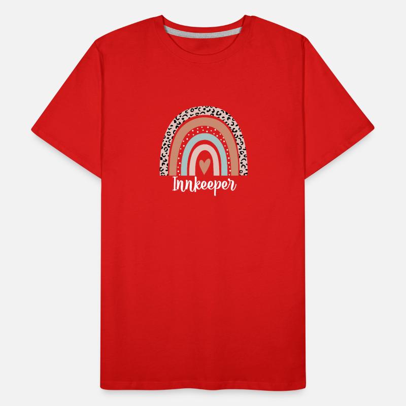Innkeeper Rainbow Leopard Funny Innkeeper Men's Premium Organic T-Shirt