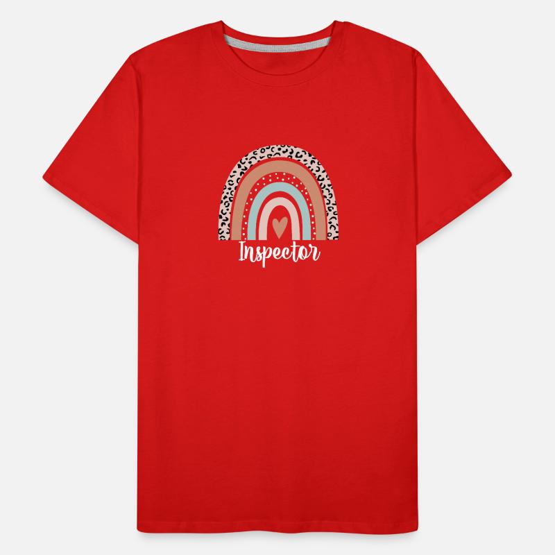 Inspector Rainbow Leopard Funny Inspector Men's Premium Organic T-Shirt