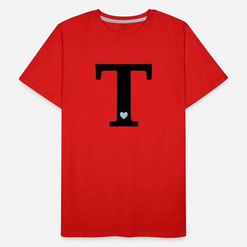 Buchstabe T Anfangsbuchstabe Männer Premium Bio T-Shirt