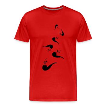Smoking a pipe - Men's Premium Organic T-Shirt - red - Front - Damien (186cm)