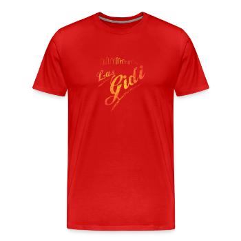 Lasgidi - ein Slang für Lagos - Männer Premium Bio T-Shirt - Rot - Vorne - Damien (186cm)