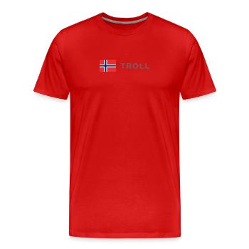Troll - Männer Premium Bio T-Shirt - Rot - Vorne - Damien (186cm)