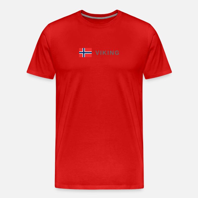 Wikinger - Männer Premium Bio T-Shirt - Rot