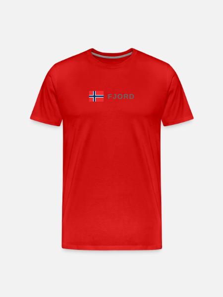 Fjord Norway - Men's Premium Organic T-Shirt - red