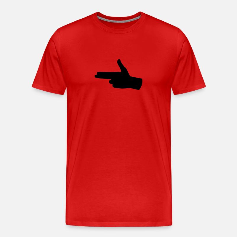 Pistole - Männer Premium Bio T-Shirt - Rot