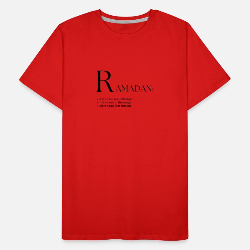 Conception de style de texte du dictionnaire Ramadan T-shirt bio Premium Homme