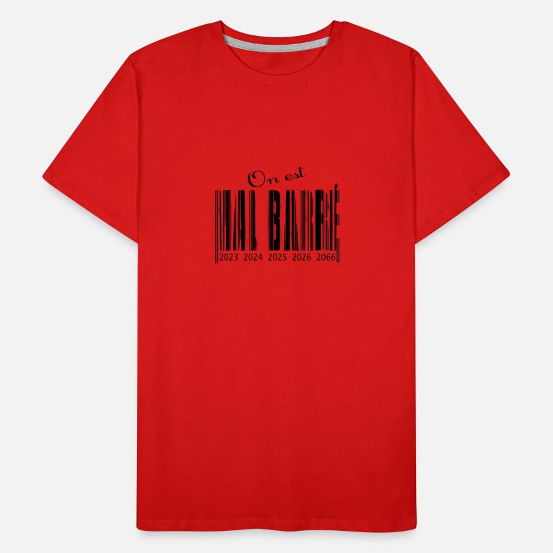 mal barré code barre T-shirt bio Premium Homme