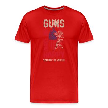 Fusil d’assaut à coups de feu - T-shirt bio Premium Homme - rouge - Devant - Damien (186cm)