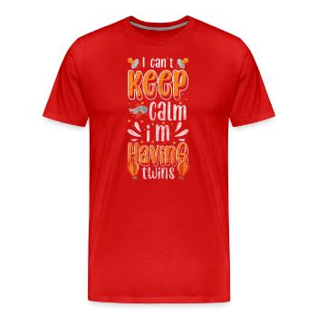 Pregnancy Parents - Men's Premium Organic T-Shirt - red - Front - Damien (186cm)