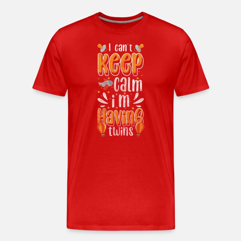 Schwangerschaft Eltern - Männer Premium Bio T-Shirt - Rot