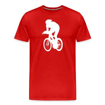 Men's Road Bike Road Bike Road Bike Road Cycling - Men's Premium Organic T-Shirt - red - Front - Damien (186cm)