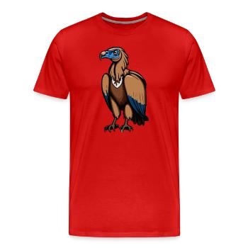 Vautour fauve - T-shirt bio Premium Homme - rouge - Devant - Damien (186cm)