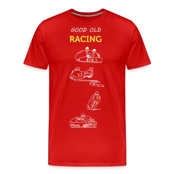 Der gute alte Renn - Männer Premium Bio T-Shirt - Rot - Vorne - Damien (186cm)