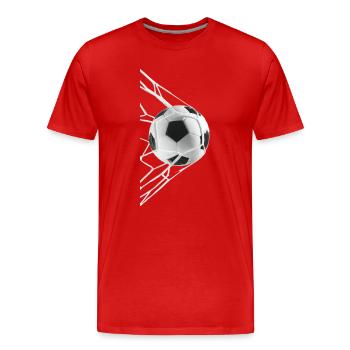Soccer ball - Men's Premium Organic T-Shirt - red - Front - Damien (186cm)