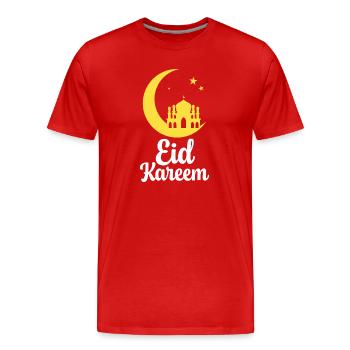 Eid Kareem - Men's Premium Organic T-Shirt - red - Front - Damien (186cm)