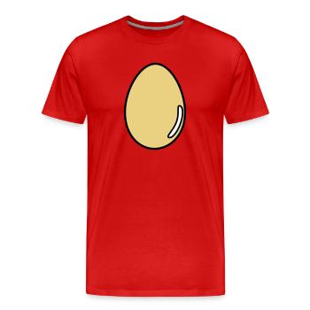 œuf - T-shirt bio Premium Homme - rouge - Devant - Damien (186cm)