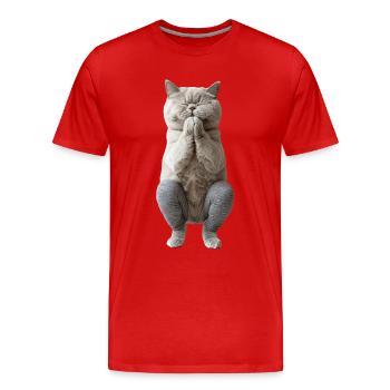 Britisch Kurzhaar - Männer Premium Bio T-Shirt - Rot - Vorne - Damien (186cm)