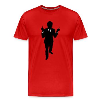 fuck you - Männer Premium Bio T-Shirt - Rot - Vorne - Damien (186cm)