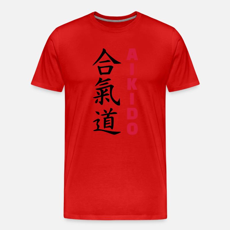 Aikido - Männer Premium Bio T-Shirt - Rot