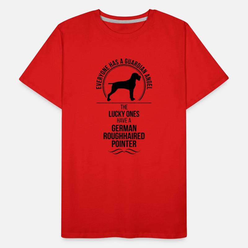 GERMAN ROUGHHAIRED POINTER Guardian Angel Wilsigns Männer Premium Bio T-Shirt