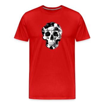 Crâne de chat - T-shirt bio Premium Homme - rouge - Devant - Damien (186cm)