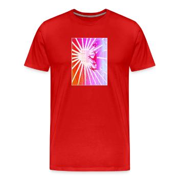 BIBEL - Männer Premium Bio T-Shirt - Rot - Vorne - Damien (186cm)