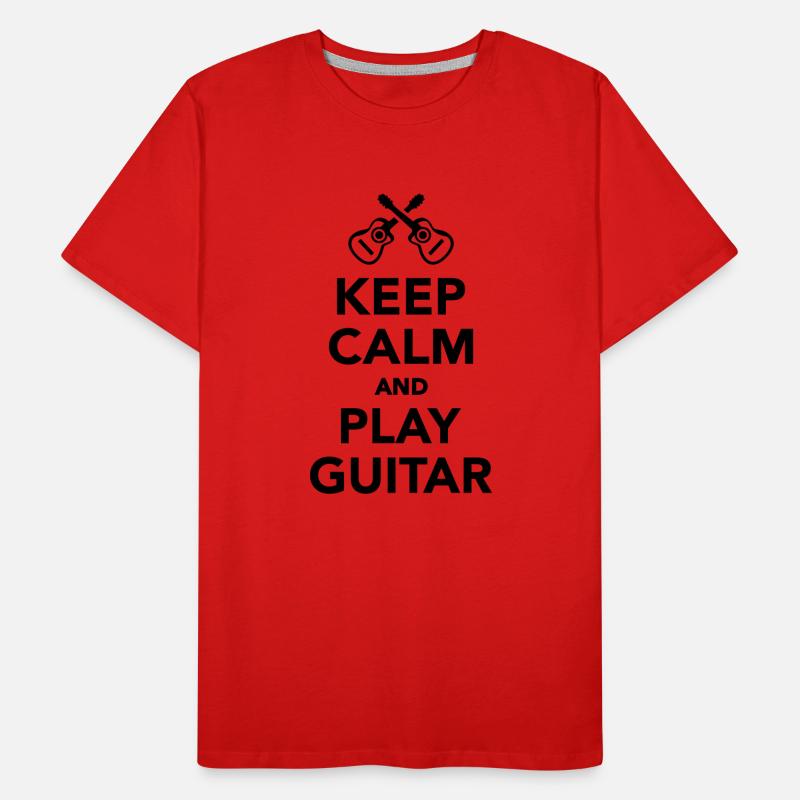 Keep calm and Play guitar T-shirt bio Premium Homme