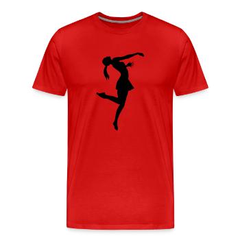 Dance Female eu - Men's Premium Organic T-Shirt - red - Front - Damien (186cm)
