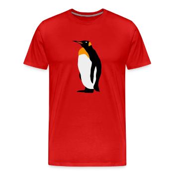 manchot - T-shirt bio Premium Homme - rouge - Devant - Damien (186cm)