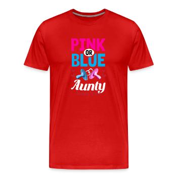 La tante rose ou bleue vous aime Le genre révèle la fête - T-shirt bio Premium Homme - rouge - Devant - Damien (186cm)