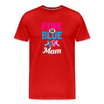 Maman rose ou bleue vous aime Genre Révéler La fête - T-shirt bio Premium Homme - rouge - Devant - Damien (186cm)