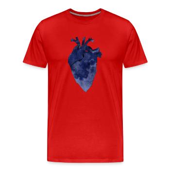 Cœur - T-shirt bio Premium Homme - rouge - Devant - Damien (186cm)