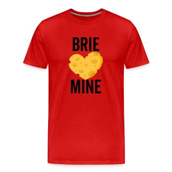 Brie Mine - Männer Premium Bio T-Shirt - Rot - Vorne - Damien (186cm)