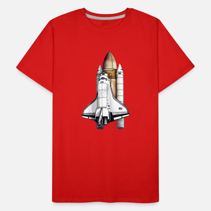 Space Shuttle beim Start Männer Premium Bio T-Shirt