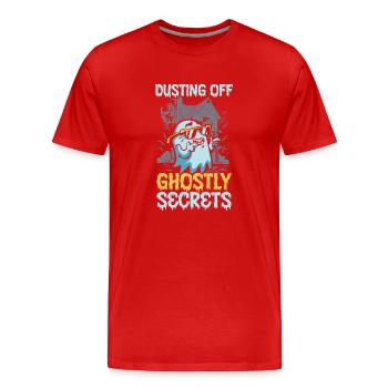 Des secrets fantomatiques dépoussièrent le gardien Hal - T-shirt bio Premium Homme - rouge - Devant - Damien (186cm)