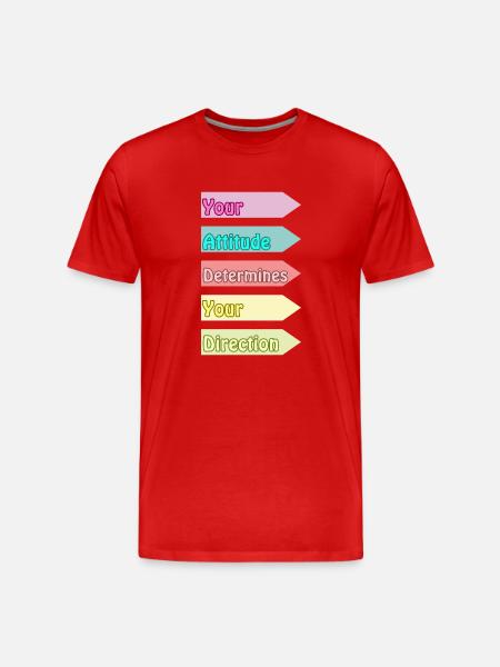Your Attitude Determines Your Direction - Men's Premium Organic T-Shirt - red