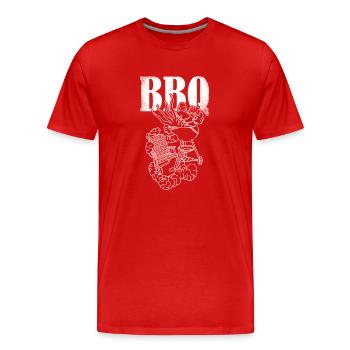 BBQ Sommer Grillmeister Fleisch Vater Party - Männer Premium Bio T-Shirt - Rot - Vorne - Damien (186cm)