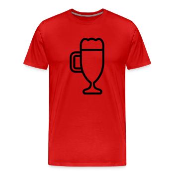 Bier - Männer Premium Bio T-Shirt - Rot - Vorne - Damien (186cm)