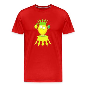 König Zitrone Zitronen Früchte Frucht Obst - Männer Premium Bio T-Shirt - Rot - Vorne - Damien (186cm)
