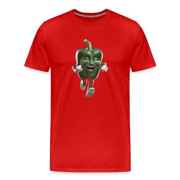 Paprika Geschenk - Männer Premium Bio T-Shirt - Rot - Vorne - Damien (186cm)