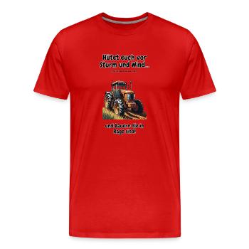 Manifestations paysannes - Manifestation paysanne 2024 T-shirt et vestes - T-shirt bio Premium Homme - rouge - Devant - Damien (186cm)