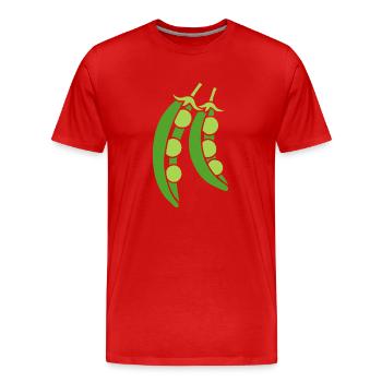 petit pois - T-shirt bio Premium Homme - rouge - Devant - Damien (186cm)