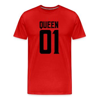 Queen 01 - Men's Premium Organic T-Shirt - red - Front - Damien (186cm)