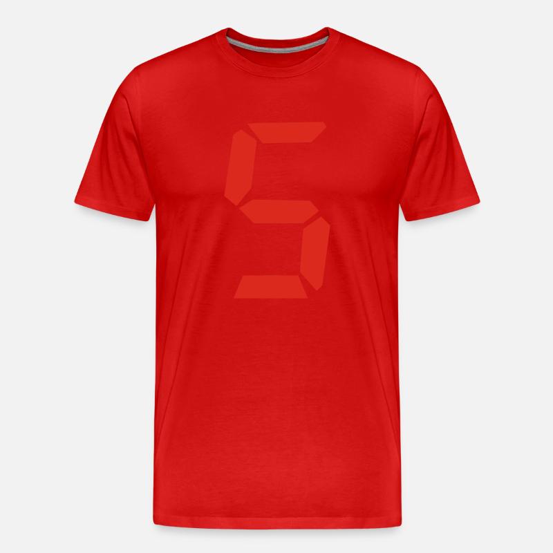 5 - Männer Premium Bio T-Shirt - Rot