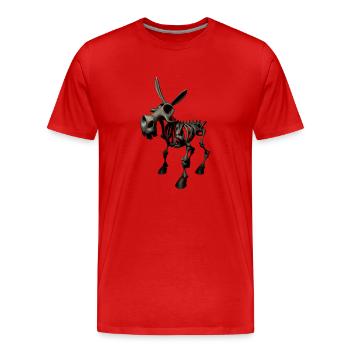 Hell's Donkey - Donkey from hell - Men's Premium Organic T-Shirt - red - Front - Damien (186cm)