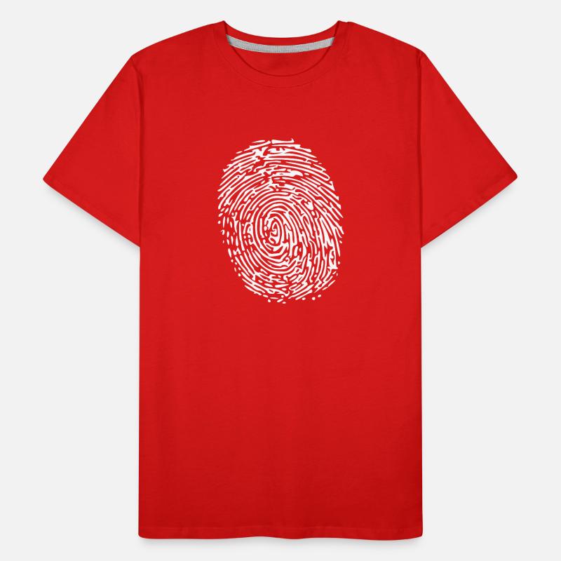 Empreinte digitale blanche T-shirt bio Premium Homme