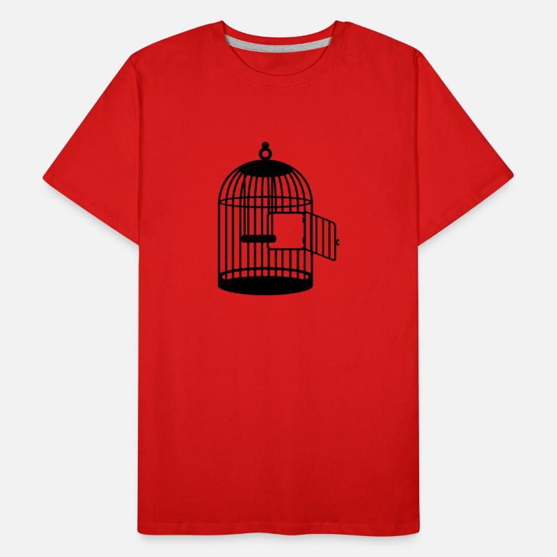cage vide ouvert/ empty cage (1c) T-shirt bio Premium Homme