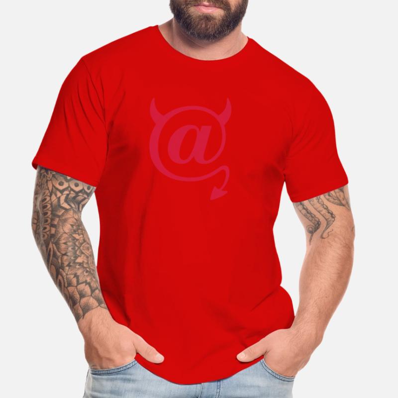 Devil @ Teufel Nerd Symbol Programmierer IT Männer Premium Bio T-Shirt