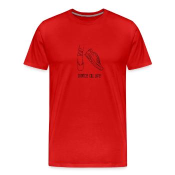 Dance all life - Männer Premium Bio T-Shirt - Rot - Vorne - Damien (186cm)