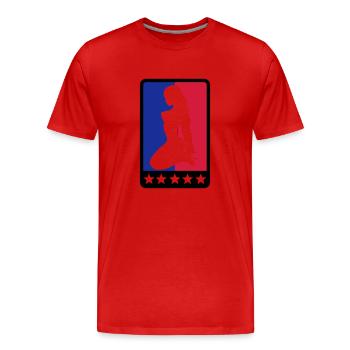 sexy Girl - Männer Premium Bio T-Shirt - Rot - Vorne - Damien (186cm)